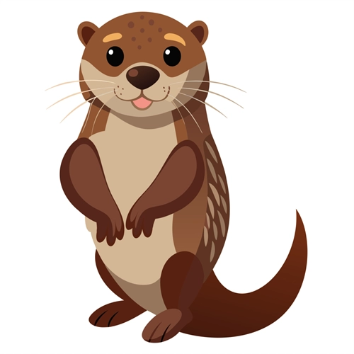 Under the Sea Theme Otter Transparent Sticker
